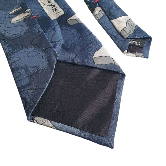 Novelty Thinking Of You Vintage Men Fishing Polar Bear Necktie Holiday Gift Dad - Picture 5 of 5